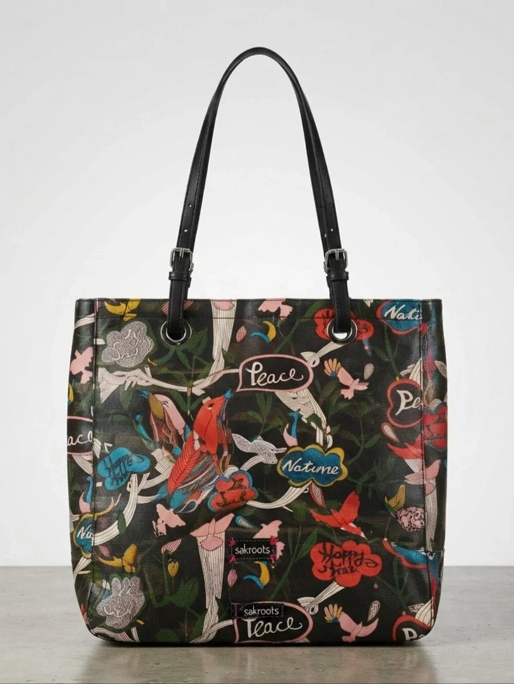 Sakroots Artist Circle Multi-Color Peace & Nature Tote Bag